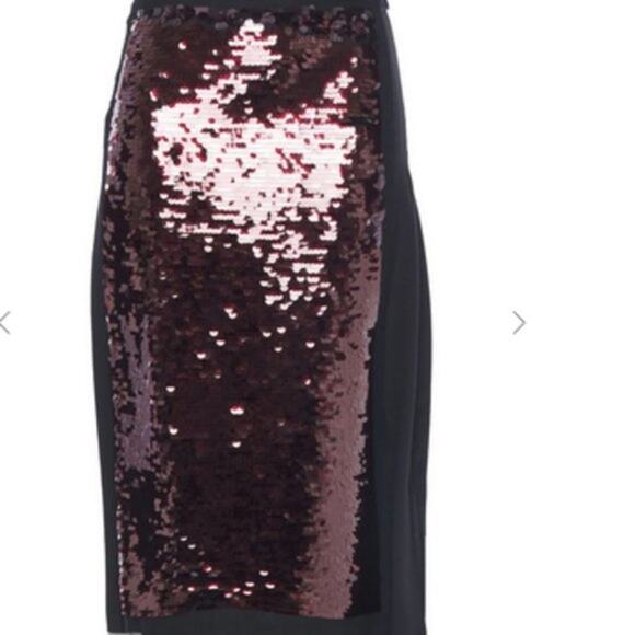 Mcq Alexander McQueen Wrap effect sequined tulle Burgundy size 2 - Picture 1 of 7